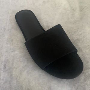 🎄SALE🎄JCrew microsuede single strap sandals. Black